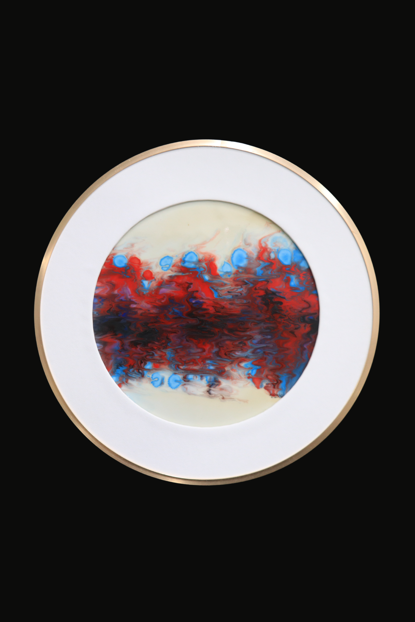 Porcelain Panel Painting, Fluid Art Porcelain Panel Painting, Splash Glaze, Flow Painting, 水光波影, Reflections On The River