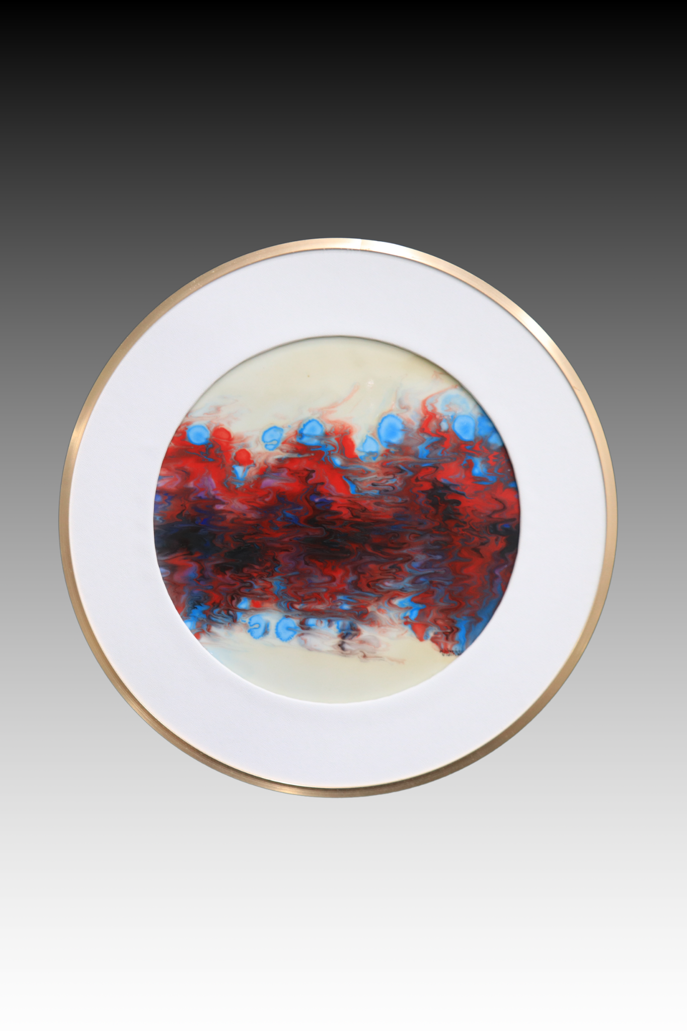 Porcelain Panel Painting, Fluid Art Porcelain Panel Painting, Splash Glaze, Flow Painting, 水光波影, Reflections On The River